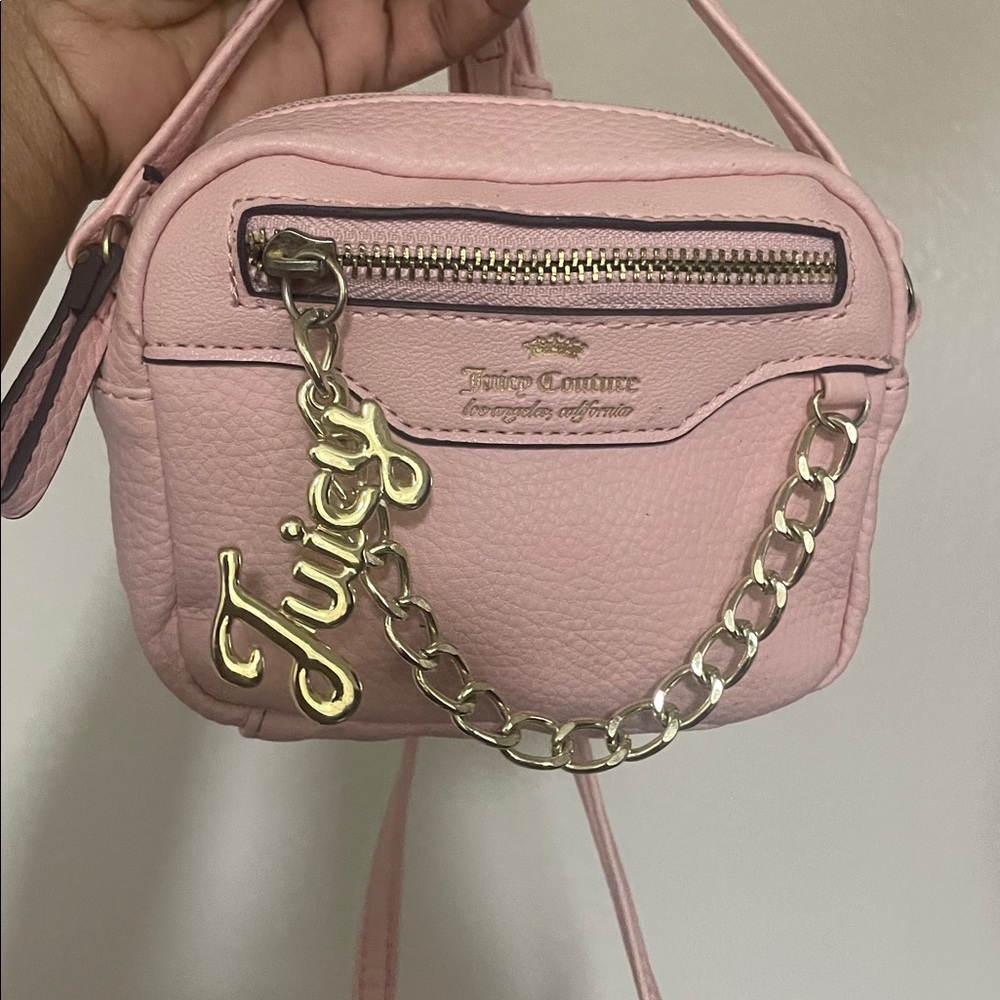 Juicy Couture Pink Crossbody with Gold Chain